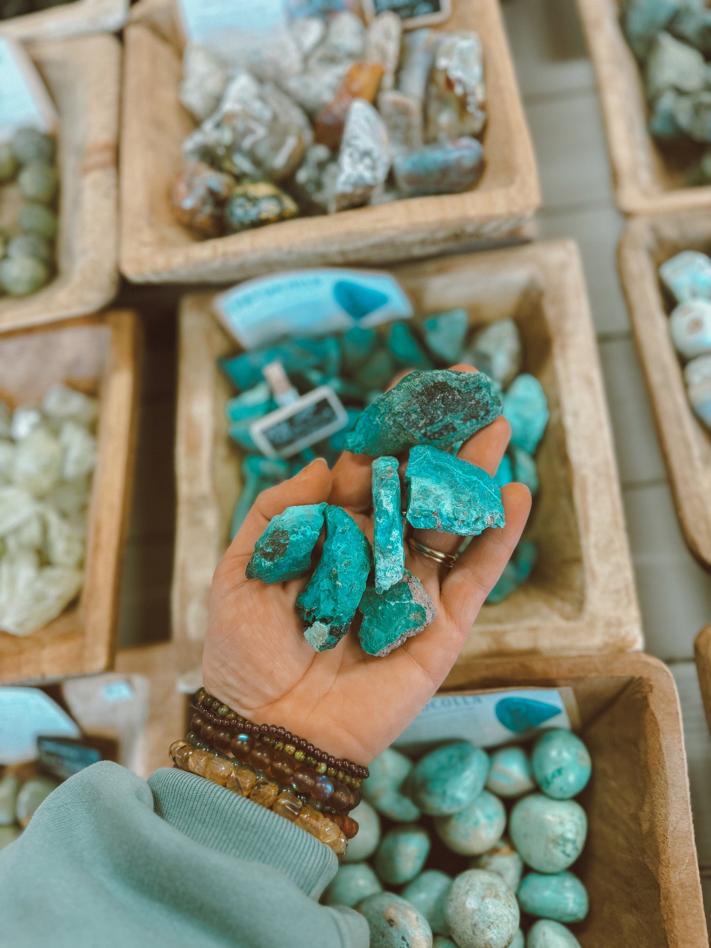 Raw Blue Chrysocolla stone