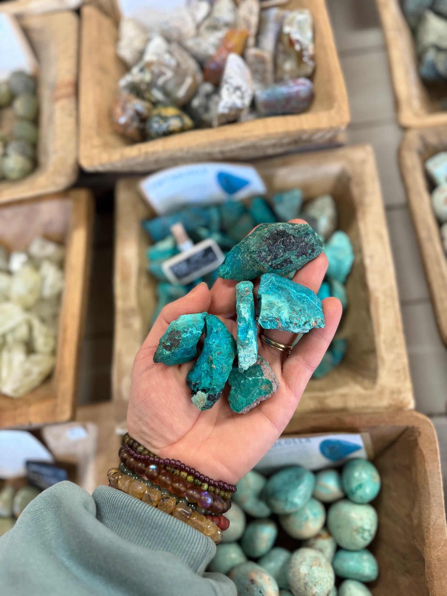 Raw Blue Chrysocolla stone