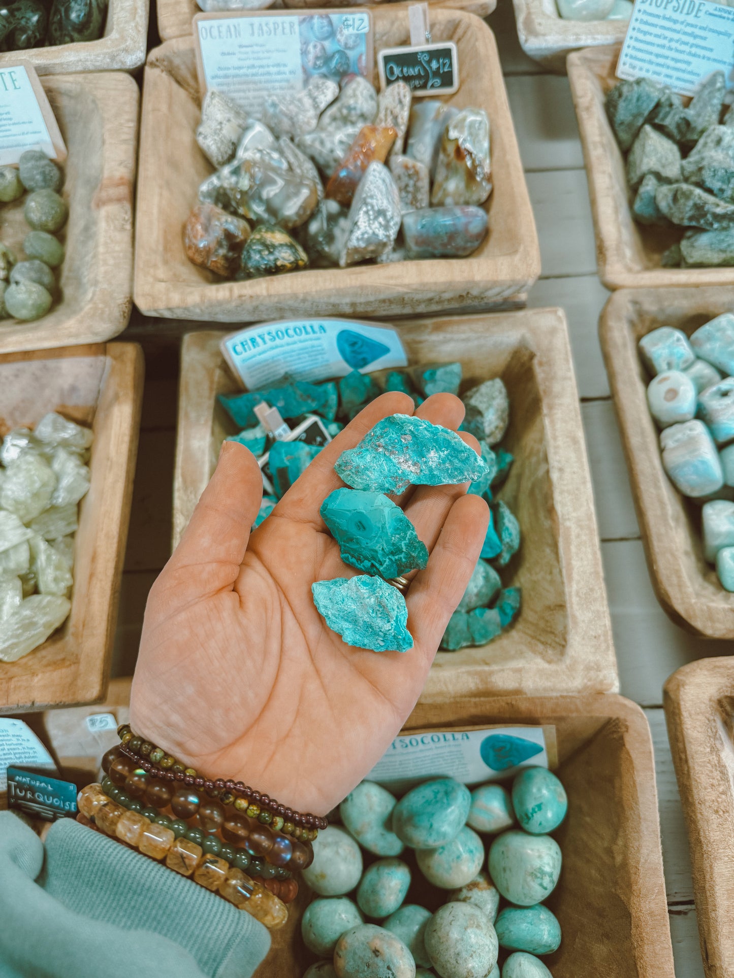 Raw Blue Chrysocolla stone