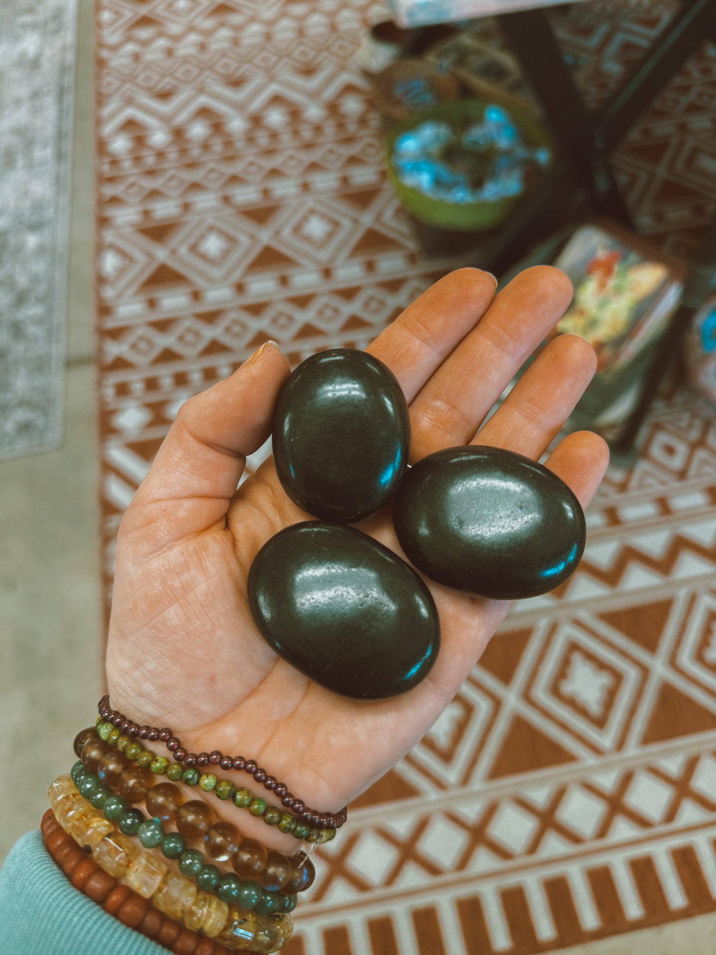 Shungite Palm Stone