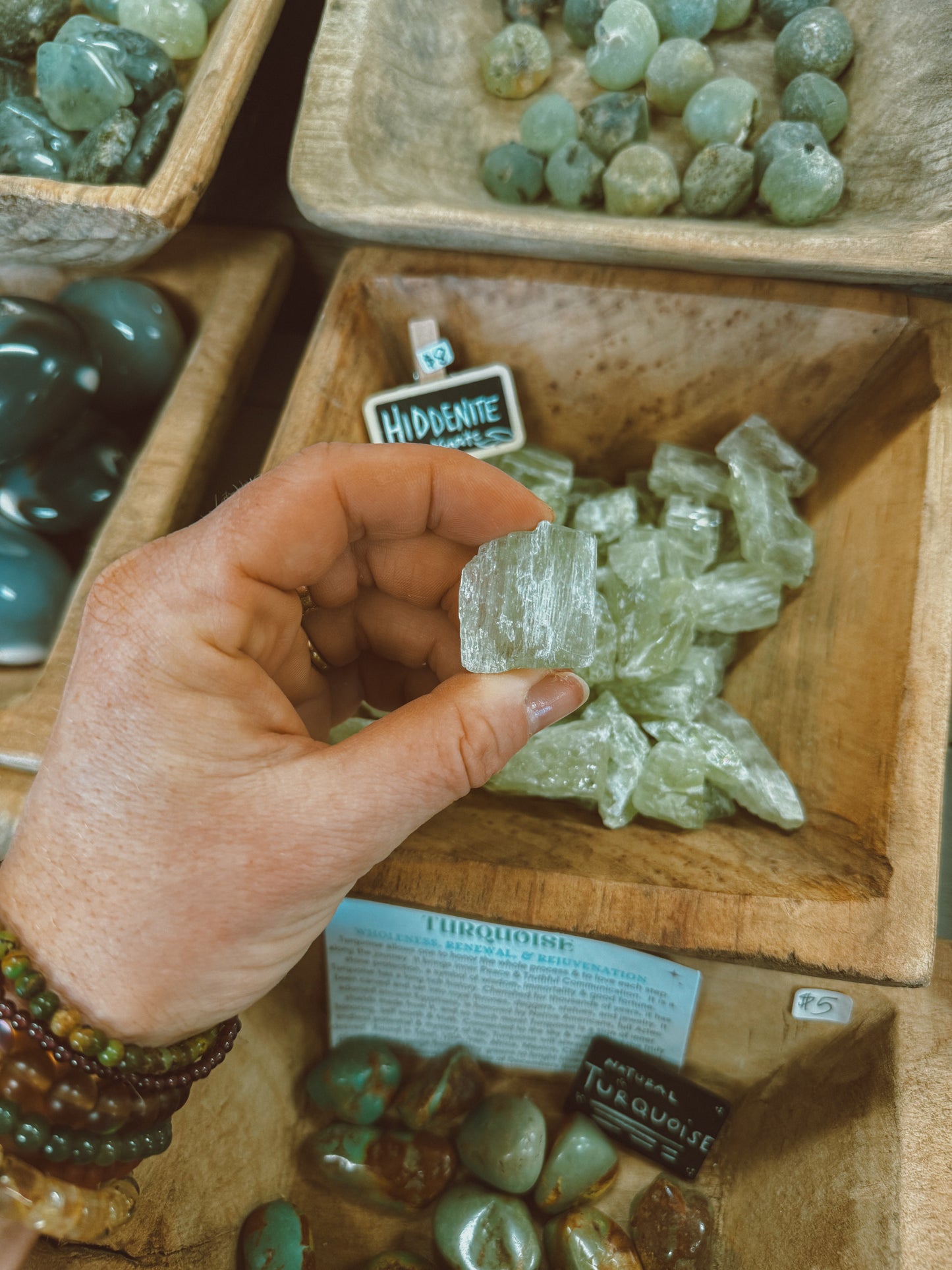 Green Hiddenite raw stone