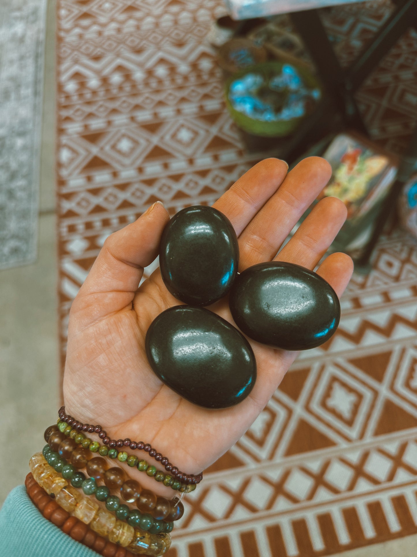 Shungite Palm Stone